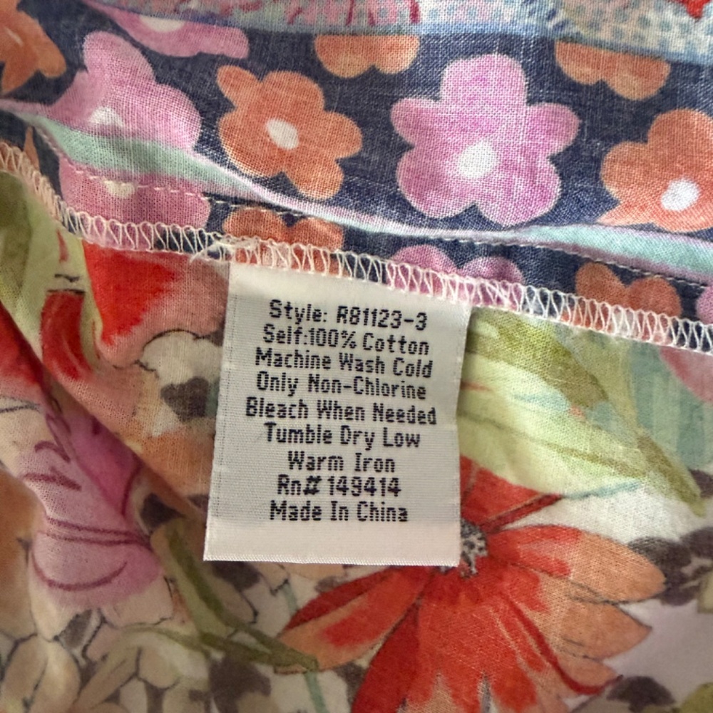 Johnny Was Wild Garden Cotton Shorts Size L - Picture 5 of 9